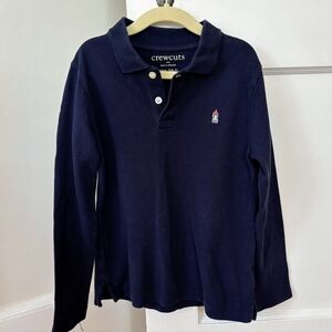 J.Crew Factory Boys Navy Long-Sleeved Polo